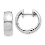 Load image into Gallery viewer, 14K White Gold Hinged Hoop Earrings 5.5mm width