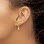 Load image into Gallery viewer, 14K Yellow Gold 1.5mm Polished Round Endless Hoop Earrings 1.5mm width