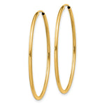 Load image into Gallery viewer, 14K Yellow Gold 1.5mm Polished Round Endless Hoop Earrings 1.5mm width