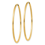 Load image into Gallery viewer, 14K Yellow Gold 1.5mm Polished Round Endless Hoop Earrings 1.5mm width