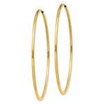 Load image into Gallery viewer, 14K Yellow Gold 1.5mm Polished Round Endless Hoop Earrings 1.5mm width