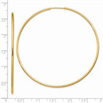 Load image into Gallery viewer, 14K Yellow Gold 1.5mm Polished Round Endless Hoop Earrings 1.5mm width