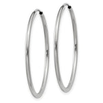 Load image into Gallery viewer, 14K White Gold 1.5mm Polished Endless Hoop Earrings 1.5mm width