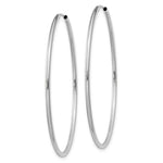 Load image into Gallery viewer, 14K White Gold 1.5mm Polished Endless Hoop Earrings 1.5mm width