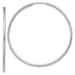 Load image into Gallery viewer, 14K White Gold 1.5mm Polished Endless Hoop Earrings 1.5mm width