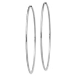 Load image into Gallery viewer, 14K White Gold 1.5mm Polished Endless Hoop Earrings 1.5mm width