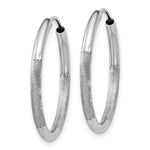 Load image into Gallery viewer, 14K White Gold 2mm Diamond-cut Endless Hoop Earrings 2mm width