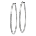 Load image into Gallery viewer, 14K White Gold 2mm Diamond-cut Endless Hoop Earrings 2mm width