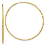 Load image into Gallery viewer, 14K Yellow Gold 1.25mm Endless Hoop Earring 1.25mm width