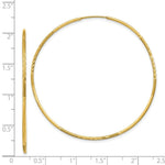 Load image into Gallery viewer, 14K Yellow Gold 1.25mm Diamond-cut Endless Hoop Earring 1.25mm width
