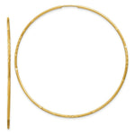 Load image into Gallery viewer, 14K Yellow Gold 1.25mm Diamond-cut Endless Hoop Earring 1.25mm width