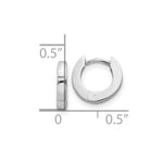 Load image into Gallery viewer, 14K White Gold Polished Hinged Hoop Earrings 2mm width