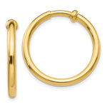 Load image into Gallery viewer, 14K Yellow Gold Non-Pierced Hoops Earrings 2.5mm width