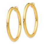 Load image into Gallery viewer, 14K Yellow Gold Non-Pierced Hoops Earrings 2.5mm width
