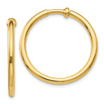 Load image into Gallery viewer, 14K Yellow Gold Non-Pierced Hoops Earrings 2.5mm width