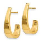 Load image into Gallery viewer, 14K Yellow Gold Medium Polished J Hoop Earrings