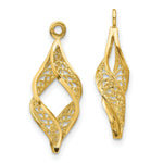 Load image into Gallery viewer, 14K Yellow Gold Polished Filigree Swirl Earring Jackets
