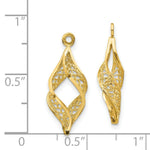 Load image into Gallery viewer, 14K Yellow Gold Polished Filigree Swirl Earring Jackets