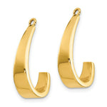 Load image into Gallery viewer, 14K Yellow Gold Polished J-Hoop Earring Jackets