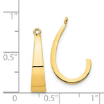 Load image into Gallery viewer, 14K Yellow Gold Polished J-Hoop Earring Jackets