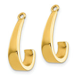 Load image into Gallery viewer, 14K Yellow Gold Polished J-Hoop Earring Jackets