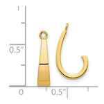 Load image into Gallery viewer, 14K Yellow Gold Polished J-Hoop Earring Jackets