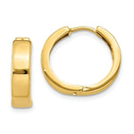 Load image into Gallery viewer, 14K Hinged Hoop Earrings 4mm wide, size: 1/2"
