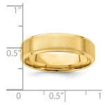 Load image into Gallery viewer, 14K Yellow Gold Comfort Fit Satin Finish Step Down Edge Wedding Band Ring