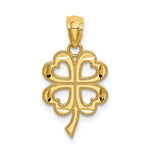 Load image into Gallery viewer, 14K Yellow Gold Four Leaf Clover Pendant