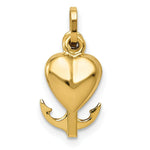 Load image into Gallery viewer, 14K Yellow Gold Heart Cross and Anchor Charm