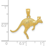 Load image into Gallery viewer, 14K Yellow Gold Yellow Gold Textured Kangaroo Pendant