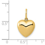 Load image into Gallery viewer, 14K Yellow Gold Polished Puffed Heart Pendant
