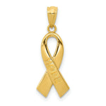 Load image into Gallery viewer, 14K Yellow Gold Polished Hope Ribbon Pendant