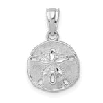 Load image into Gallery viewer, 14K White Gold Polished & Textured Sand Dollar Pendant