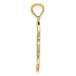 Load image into Gallery viewer, 14K Two-tone Gold Polished Cat w/Heart Pendant