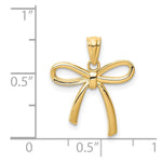 Load image into Gallery viewer, 14K Yellow Gold Polished Small Ribbon Bow Pendant