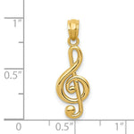 Load image into Gallery viewer, 14K Yellow Gold Polished Music Note Pendant