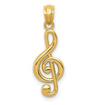 Load image into Gallery viewer, 14K Yellow Gold Polished Music Note Pendant