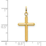 Load image into Gallery viewer, 14K Yellow Gold Polished Hollow Latin Cross Charm Pendant