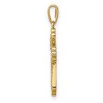 Load image into Gallery viewer, 14K Yellow Gold with White Rhodium CZ Cross Pendant