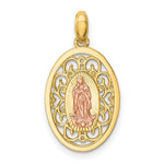 Load image into Gallery viewer, 14K Two-Tone Gold Our Lady of Guadalupe Pendant