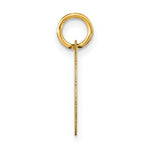 Load image into Gallery viewer, 14K Yellow Gold Polished Letter A Black Epoxy Initial Disk Charm Pendant