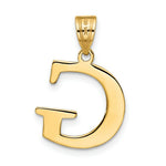 Load image into Gallery viewer, 14K Yellow Gold Polished Etched Letter G Initial Pendant