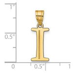 Load image into Gallery viewer, 14K Yellow Gold Polished Etched Letter I Initial Pendant