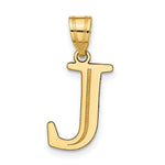 Load image into Gallery viewer, 14K Yellow Gold Polished Etched Letter J Initial Pendant