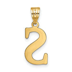 Load image into Gallery viewer, 14K Yellow Gold Polished Etched Letter S Initial Pendant