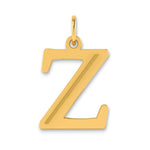 Load image into Gallery viewer, 14K Yellow Gold Polished Etched Letter Z Initial Pendant