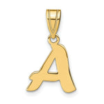 Load image into Gallery viewer, 14K Yellow Gold Polished Script Letter A Initial Pendant