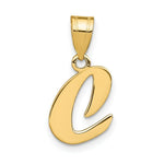 Load image into Gallery viewer, 14K Yellow Gold Polished Script Letter C Initial Pendant
