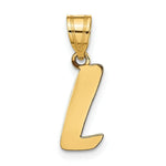 Load image into Gallery viewer, 14K Yellow Gold Polished Script Letter L Initial Pendant